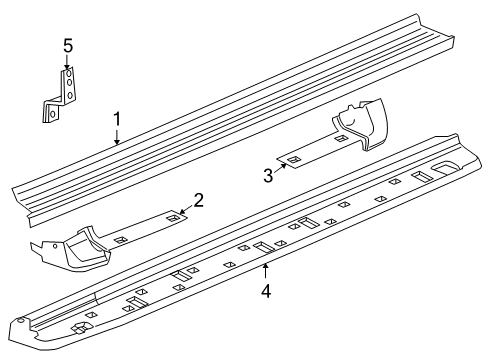 2003 Cadillac Escalade Cover,Asst Step Finish *Primed Diagram for 88937347