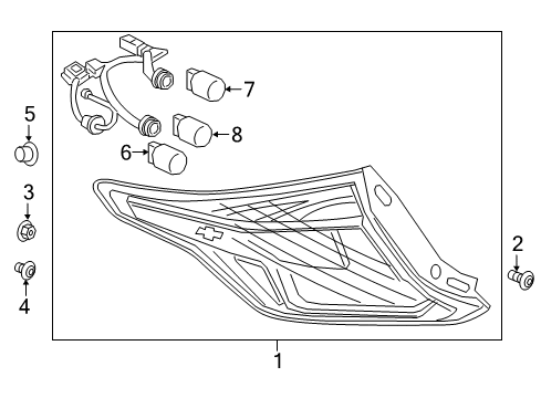 2017 Chevy Volt Bulbs Diagram 2 - Thumbnail