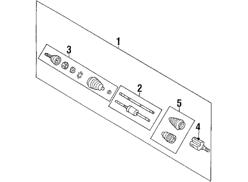 1991 Cadillac DeVille Front Wheel Drive Shaft Kit Diagram for 26078534