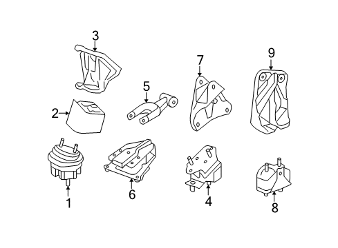 2007 Chevy Monte Carlo Engine & Trans Mounting Diagram 2 - Thumbnail