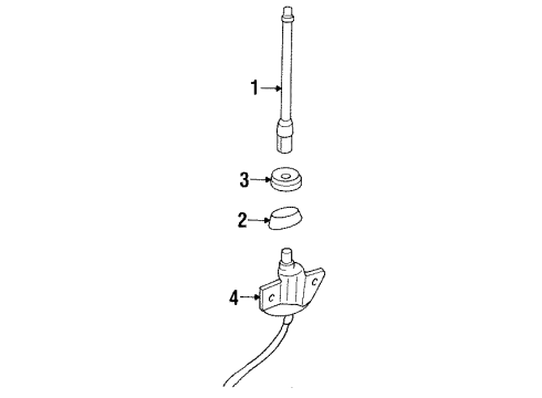 1994 GMC C3500 Antenna & Radio Diagram