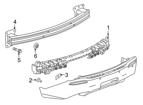 2018 Buick Enclave Rear Bumper Diagram 2 - Thumbnail