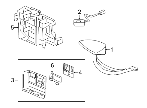 2022 Cadillac XT6 MODULE ASM,COMN INTERFACE(W/M/TEL XCVR)ECCN=5A002 Diagram for 85133044