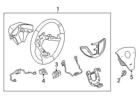 2015 Chevy Captiva Sport Steering Column, Steering Wheel Diagram 3 - Thumbnail