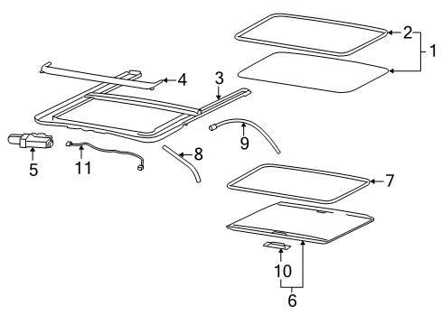 2007 Hummer H3 Sunroof Diagram 2 - Thumbnail