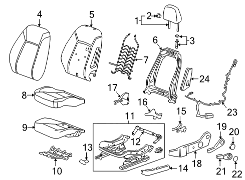 2018 Buick Regal Sportback Cover Assembly, Front Seat Cushion *Shale Diagram for 39096987