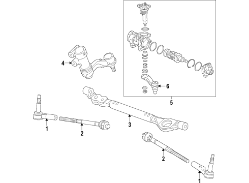 2015 GMC Sierra 3500 HD P/S Pump & Hoses, Steering Gear & Linkage Diagram 1 - Thumbnail