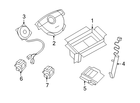 2009 Pontiac G3 Air Bag Components Diagram