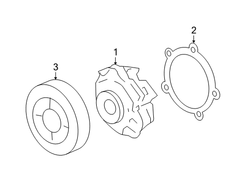 2006 Chevy Equinox Cooling System, Radiator, Water Pump, Cooling Fan Diagram 1 - Thumbnail