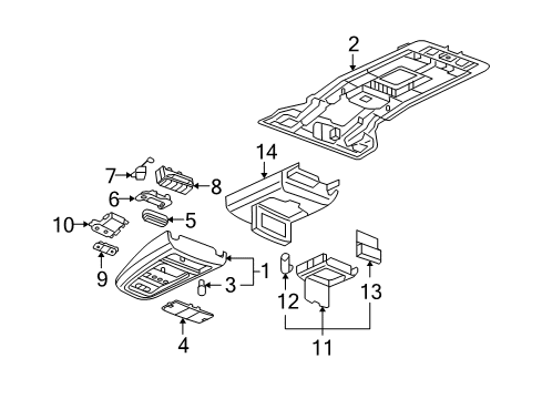 2008 Chevy Uplander Overhead Console Diagram