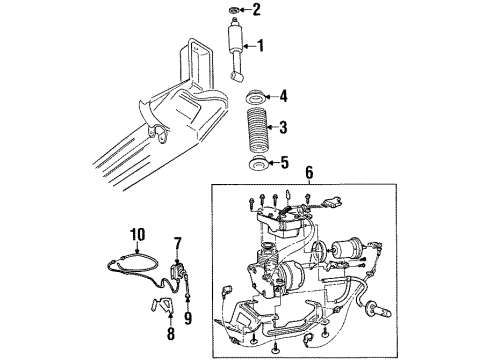 1994 Cadillac DeVille Shocks & Suspension Components - Rear Diagram