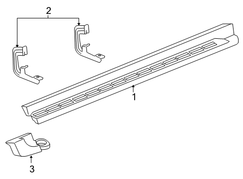 2010 Cadillac Escalade Running Board Diagram 7 - Thumbnail