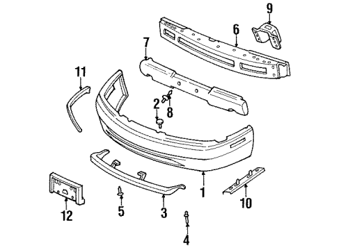 1996 Buick Regal Front Bumper Diagram