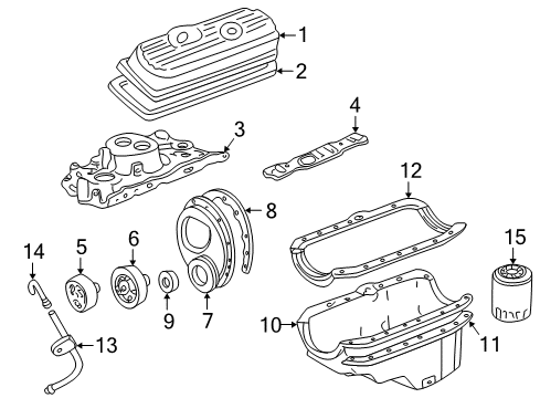 1993 GMC Safari Tube Assembly, Engine Oil Level Indicator Diagram for 10211597