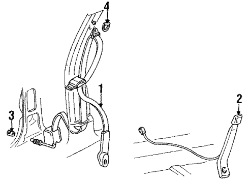 1987 Chevy Corsica BELT Diagram for 12391390