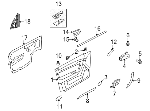 2009 Pontiac G3 Front Door, Electrical Diagram 2 - Thumbnail