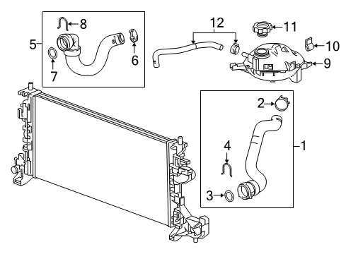 2019 Chevy Cruze Radiator & Components Diagram 2 - Thumbnail