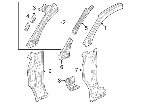 2023 GMC Canyon Hinge Pillar Diagram