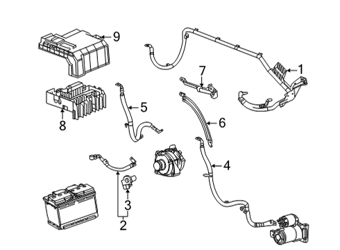 2024 GMC Sierra 2500 HD Battery Cables Diagram 3 - Thumbnail