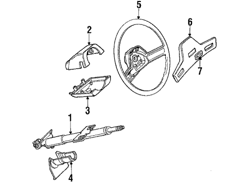 1985 Chevy Sprint Steering Wheel Diagram for 96053425