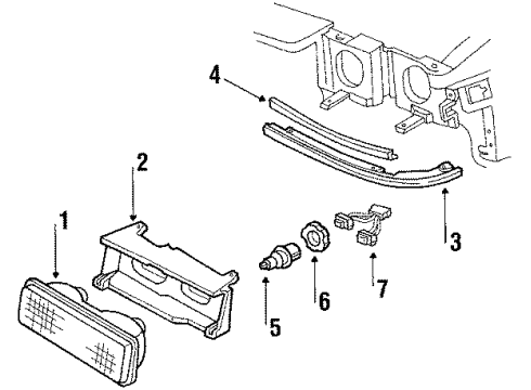 1990 Pontiac Grand Am Headlamps Diagram