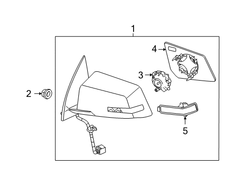 2016 GMC Acadia Outside Mirrors Diagram 2 - Thumbnail