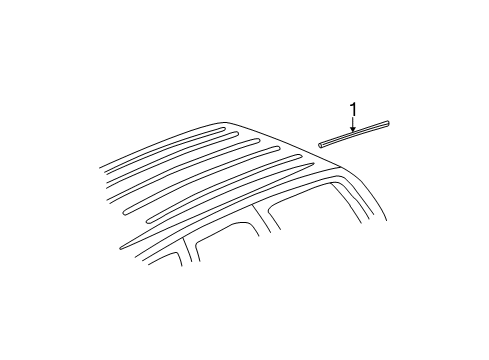 2003 GMC Yukon Exterior Trim - Roof Diagram