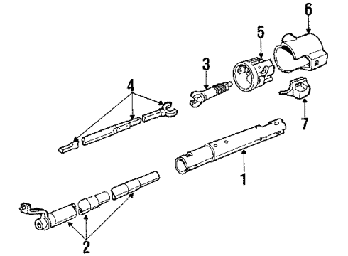 1986 Buick LeSabre Steering Column, Steering Wheel & Trim Diagram 1 - Thumbnail