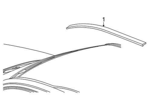 2023 Chevy Suburban Exterior Trim - Roof Diagram 1 - Thumbnail