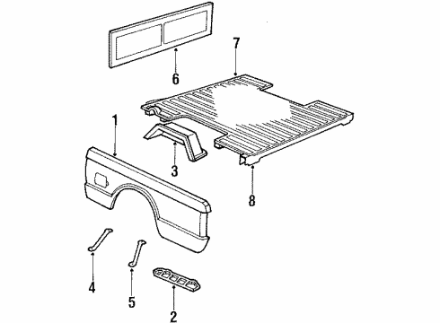 1988 Chevy S10 Molding Diagram for 12300650