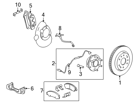 2011 GMC Sierra 1500 Brake Pressure Modulator Valve Assembly Diagram for 25922981