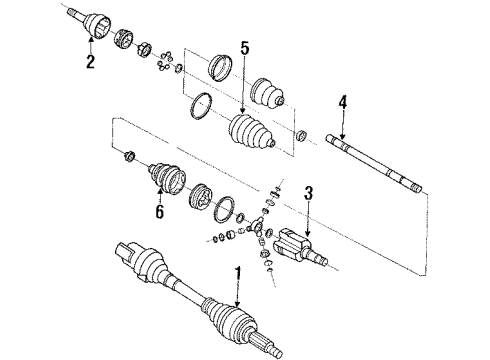 1996 Oldsmobile Silhouette Drive Axles - Front Diagram