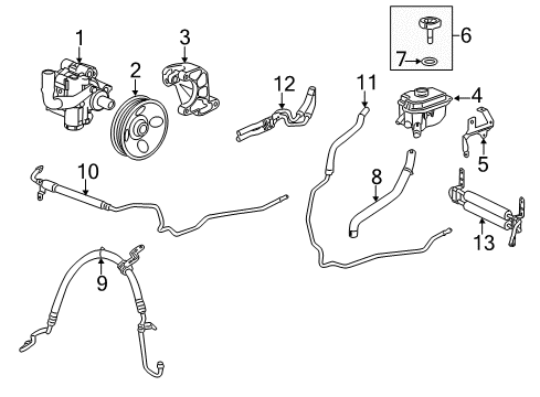 2016 Cadillac SRX P/S Pump & Hoses, Steering Gear & Linkage Diagram 3 - Thumbnail