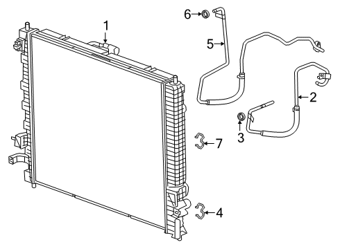 2022 Chevy Traverse Pipe Assembly, Trans Fluid Clr Otlt Diagram for 84990703