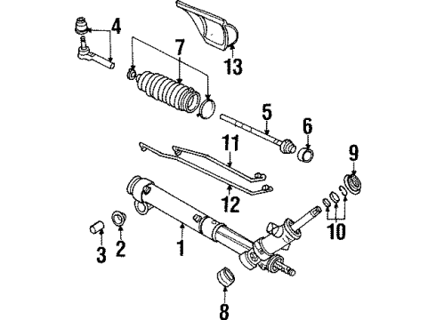 2004 Oldsmobile Silhouette P/S Pump & Hoses, Steering Gear & Linkage Diagram