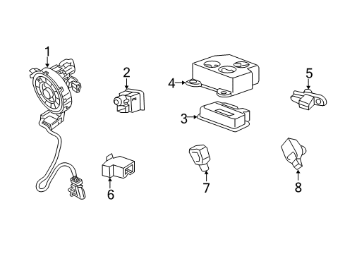 2015 Cadillac Escalade ESV Module Assembly, Airbag Sen & Diagn Diagram for 13518044