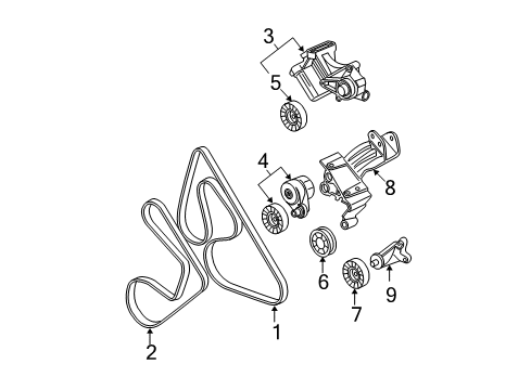 2005 Chevy Monte Carlo Belts & Pulleys, Cooling Diagram 2 - Thumbnail