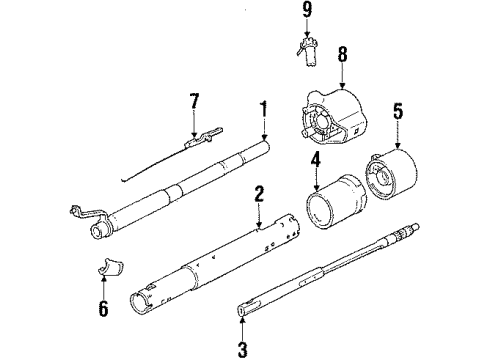 1986 Pontiac Grand Prix Steering Column Assembly Diagram 4 - Thumbnail