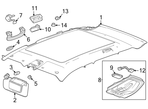 2023 Cadillac LYRIQ COVER-S/S RET BOLT *BLACK K Diagram for 26358819