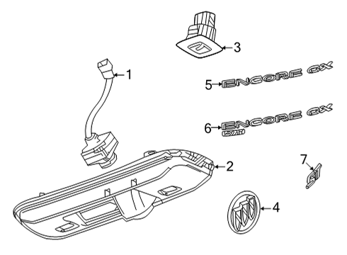 2023 Buick Encore GX Parking Aid Diagram 6 - Thumbnail