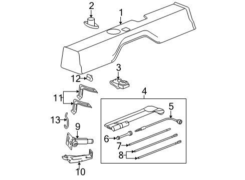 2010 Chevy Silverado 1500 Jack & Components Diagram 4 - Thumbnail