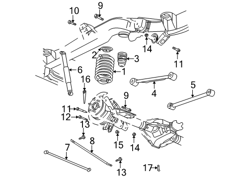 2005 Buick Rainier Bolt,Front Differential Carrier Diagram for 11516873