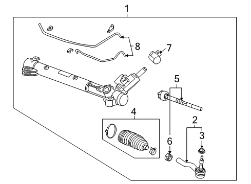 2011 Cadillac CTS P/S Pump & Hoses, Steering Gear & Linkage Diagram 7 - Thumbnail