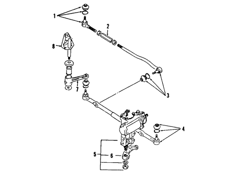 1998 Chevy Tracker Arm, Pitman Diagram for 96063558