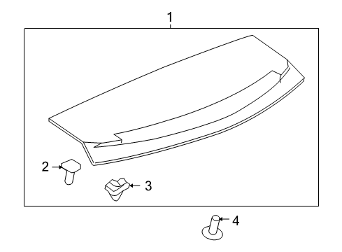 2013 Cadillac CTS Applique Assembly, Lift Gate Upper (W/ High Mount*Service Primer Diagram for 20940050