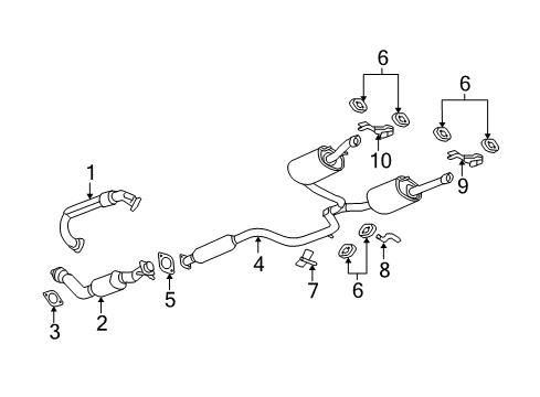 2007 Chevy Monte Carlo Exhaust Components Diagram