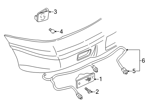 1999 Pontiac Sunfire Lamp Assembly, Back Up (W/ Rear License Pocket) Diagram for 5977798