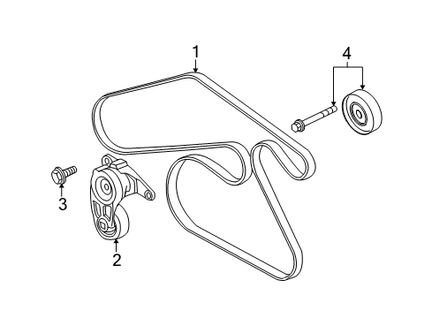 2008 Chevy Equinox Belts & Pulleys, Cooling Diagram 2 - Thumbnail