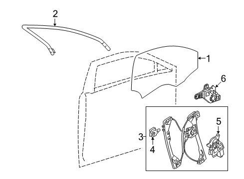 2010 Cadillac CTS Front Door Diagram 2 - Thumbnail