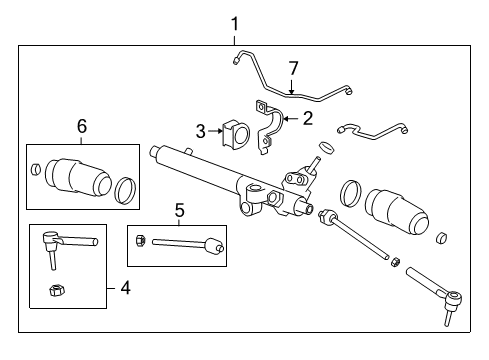 2009 Hummer H3T Steering Column & Wheel, Steering Gear & Linkage Diagram 3 - Thumbnail